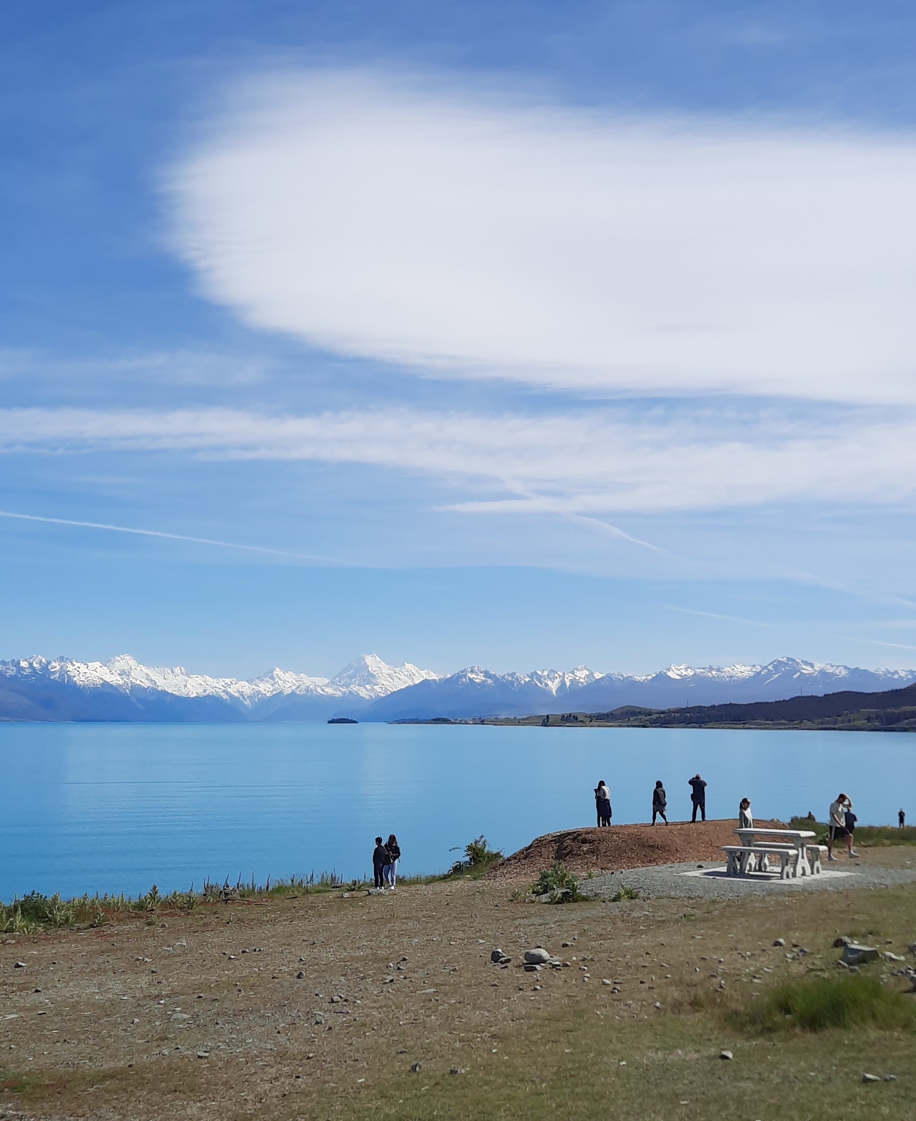 The stunning Mt. Cook mountain range in the distance